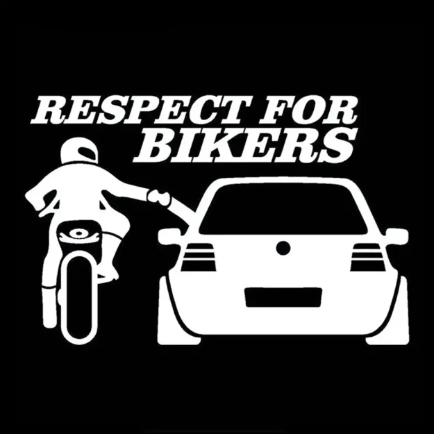 Respect for Bikers Funny Sticker