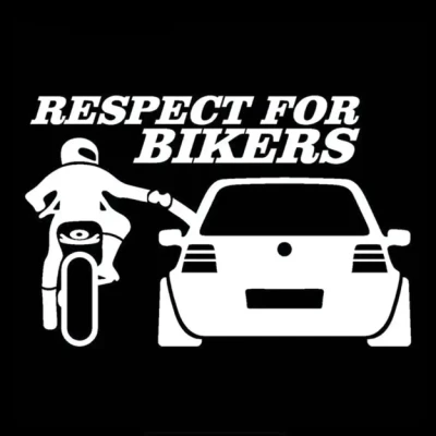 Respect for Bikers Funny Sticker