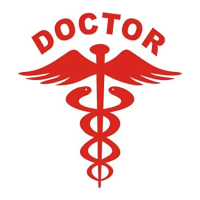 Doctor Universal Car Logo Sticker Premium Quality - 2Pis price in bd image