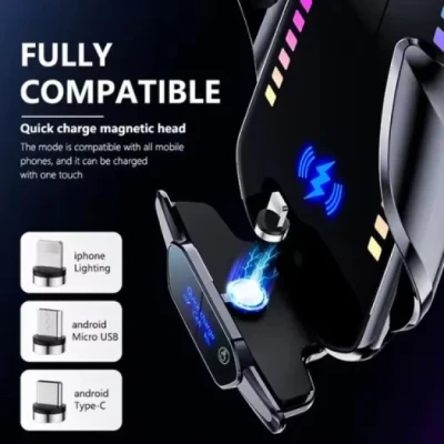 Hot Popular T28 Car Phone Holder 15W Wireless Mobile Phone Charger For Apple iPhone For Samsung Car Air Mount Wireless Charger
