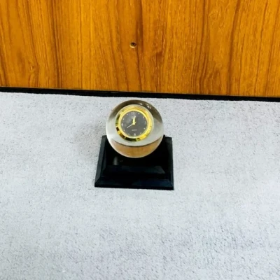 Car Crystal Perfume Clock BD | Luxury Crystal Ball Car Dashboard Watch & Air Freshener Decoration image