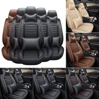 Car Seat Covers - Waterproof Leather Universal for Sedan SUV Truck