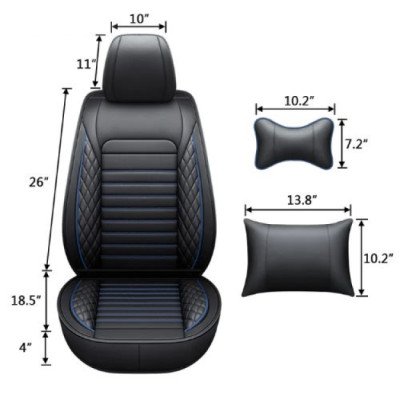 Car Seat Covers - Waterproof Leather Universal for Sedan SUV Truck