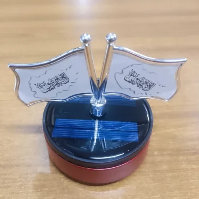 Premium Solar Car Dashboard Flag Spinner Price in Bangladesh | Automatic Rotating Flag Showpiece BD image